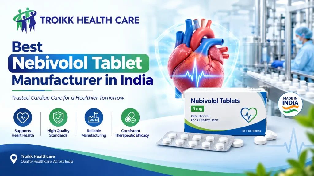Best Nebivolol tablet manufacturer in India- Troikk Healthcare